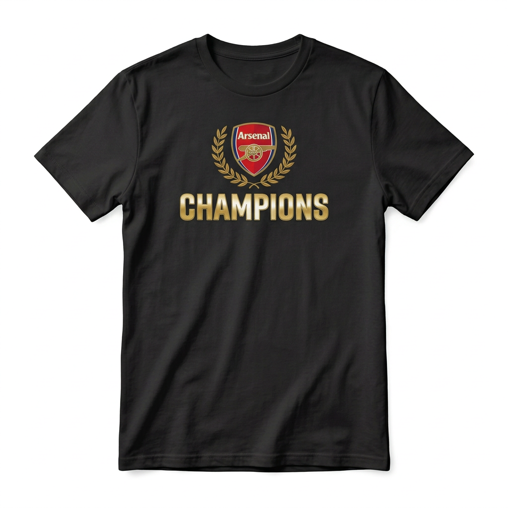 Arsenal Champions black T-shirt