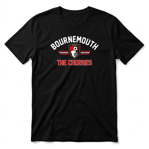 Black Bournemouth T-shirt with club crest