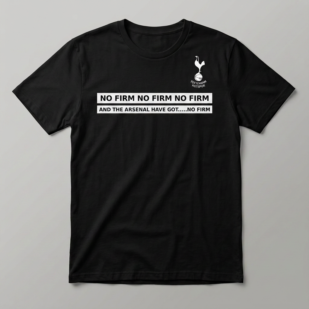 Black No Firm T-shirt with Spurs crest