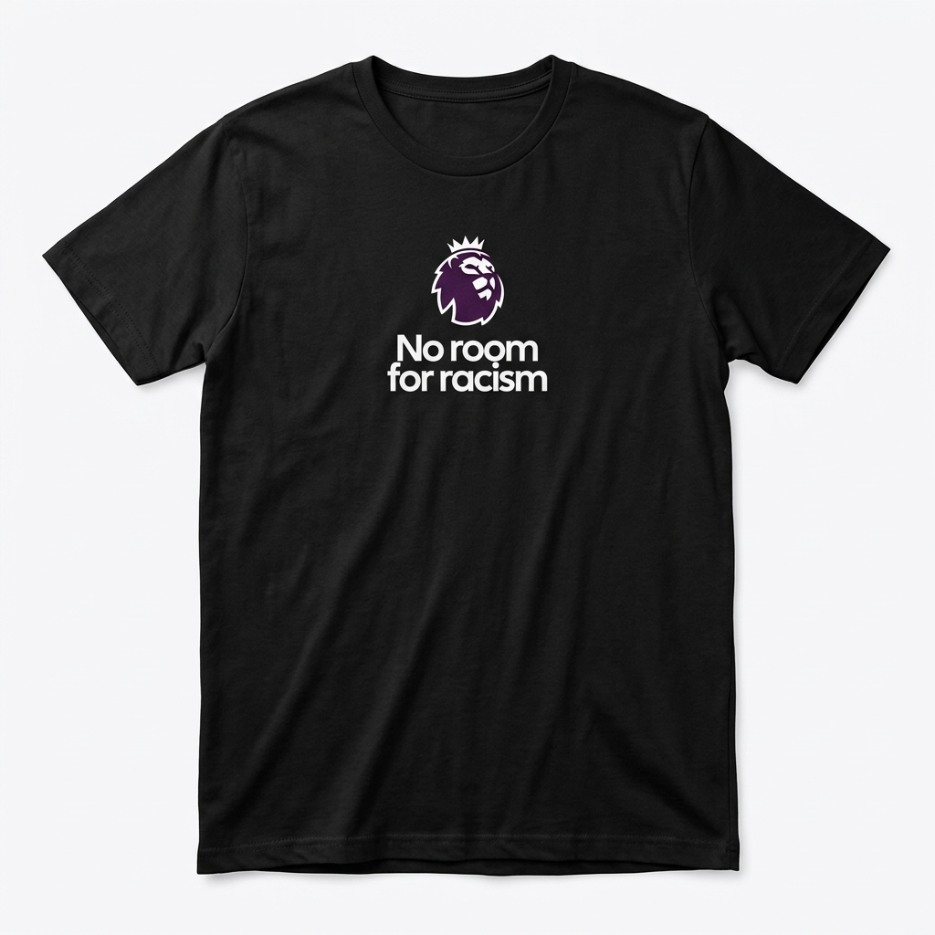 Black No Room for Racism T-shirt with Premier League badge