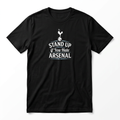 Black Spurs crest T-shirt with Stand Up if You Hate Arsenal wording