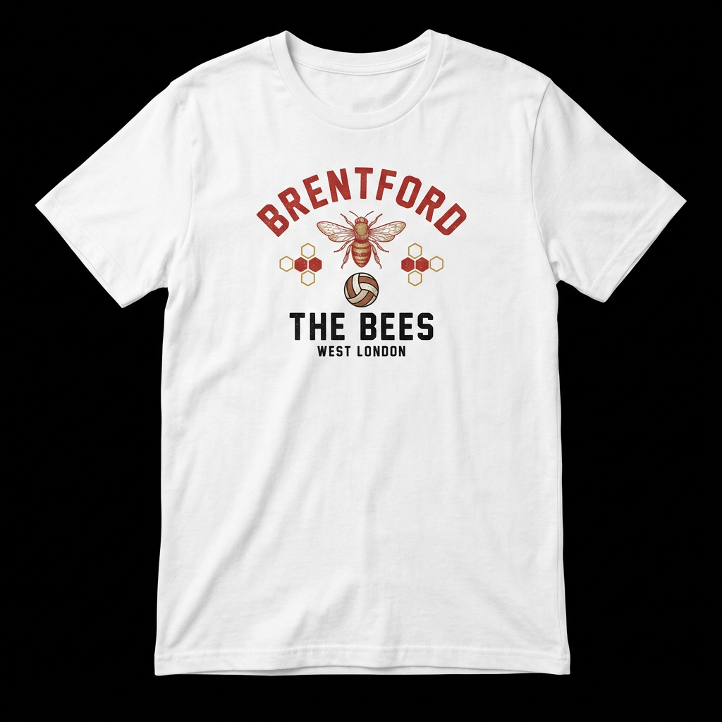 Brentford-inspired The Bees white T-shirt