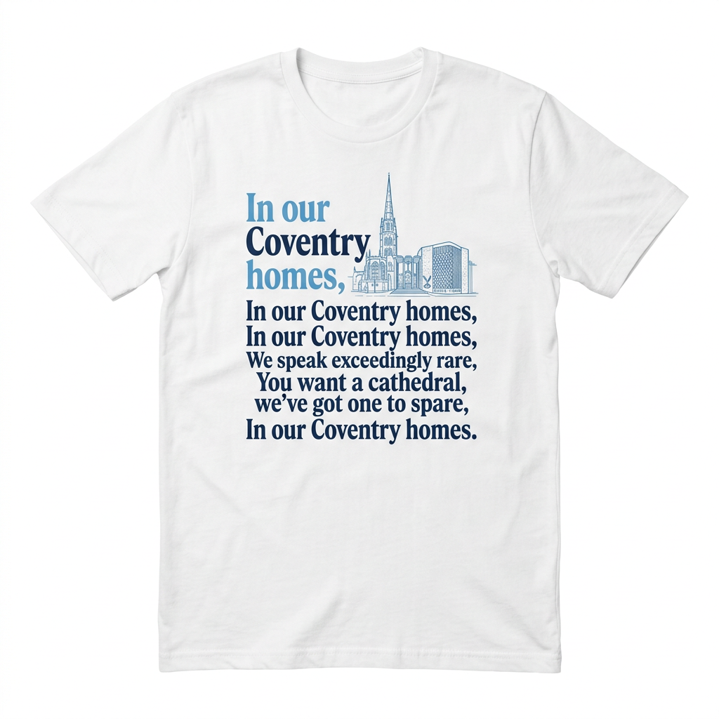Coventry Homes chant T-shirt mockup
