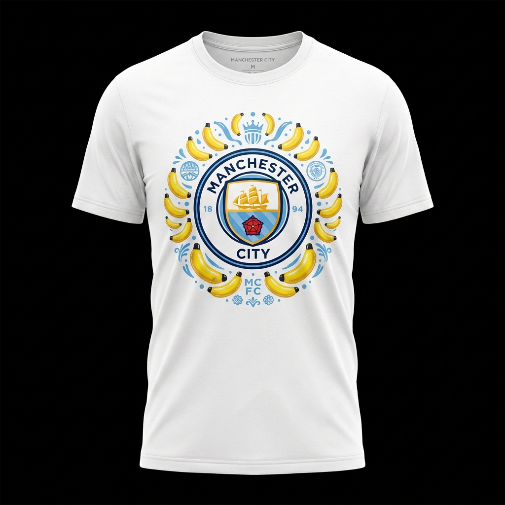 Man City T-shirt with inflatable banana graphics