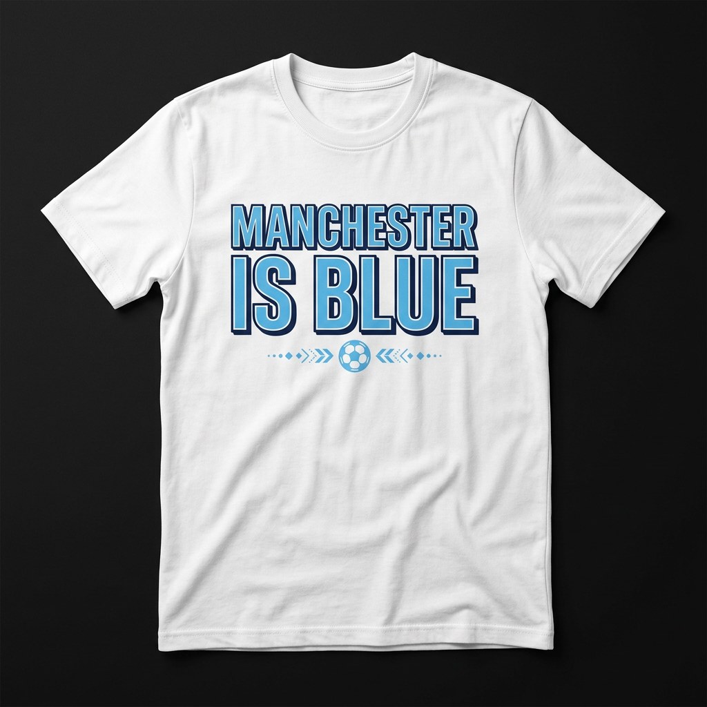 Manchester Is Blue T-shirt concept