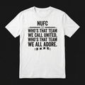Newcastle chant T-shirt with NUFC above the lyrics