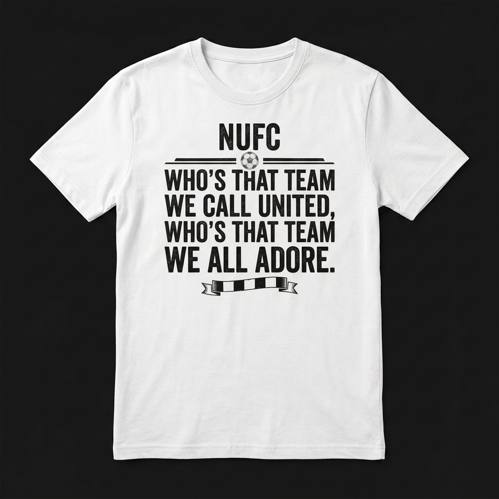 Newcastle chant T-shirt with NUFC above the lyrics