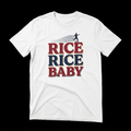 Rice Rice Baby T-shirt with half-size chest artwork