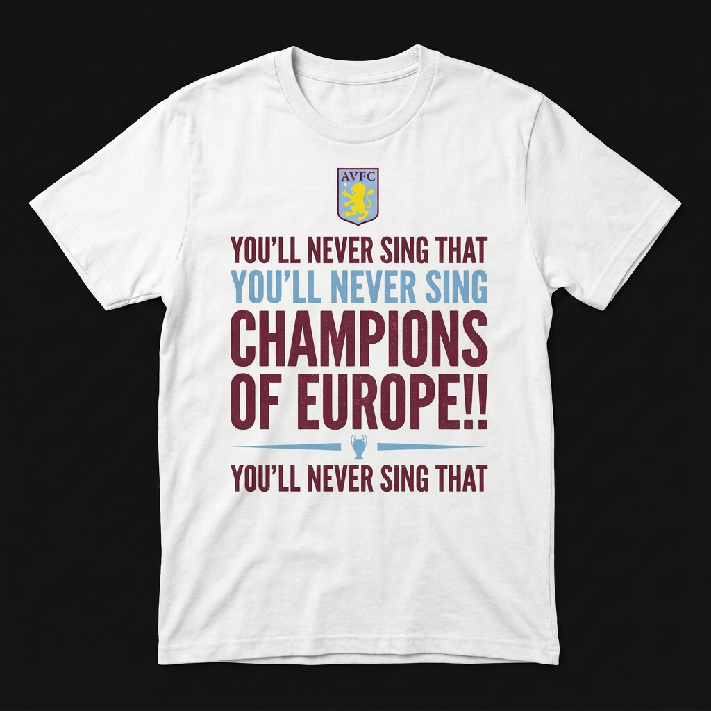 Villa chant T-shirt with club badge