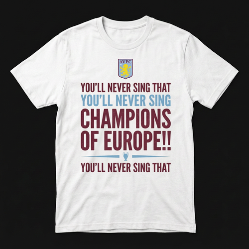Villa chant T-shirt with club badge